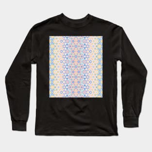 Moroccan Tile Mosaic in rainbow Colors Pattern Long Sleeve T-Shirt